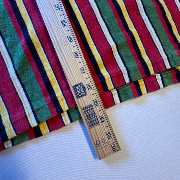 VTG Cross Colours 1/4 Zip Knit Polo OSFA Striped Hip Hop Nation ASO Tupac USA - Picture 11 of 11